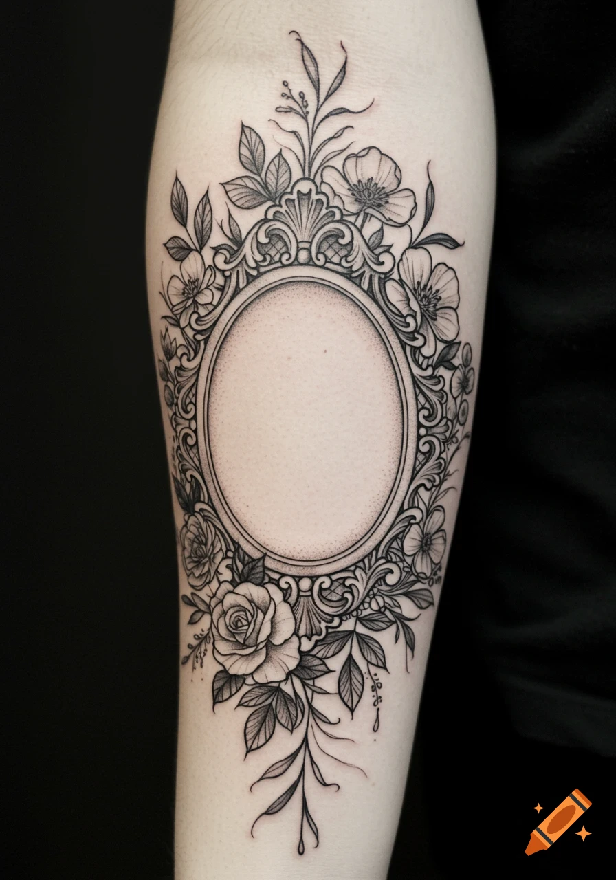 Hand Holding Mirror Tattoo, image size:896x1280