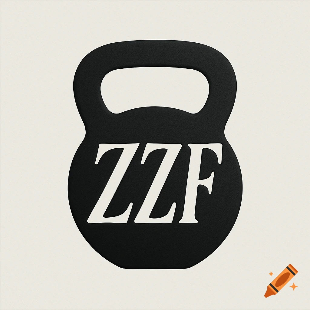 A black kettlebell logo with the white letters ZZF embossed on its front, against a plain light background.