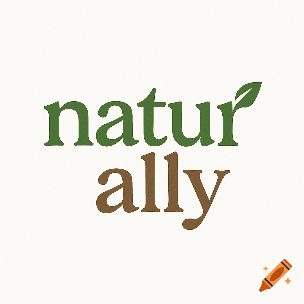 A logo with 'natur' in green text with a leaf, and 'ally' in brown text, stacked on a white background.