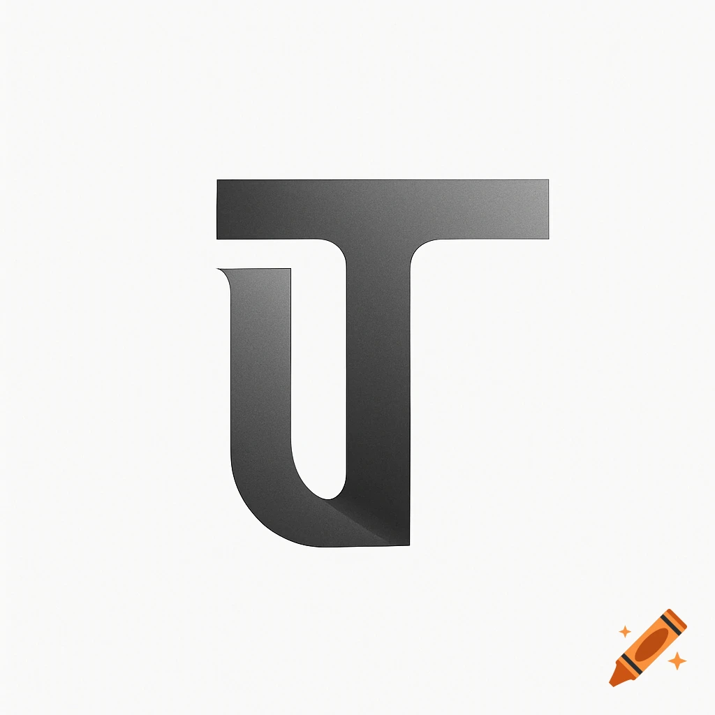 A contemporary dark gray letter T logo with a subtle gradient on a white background.
