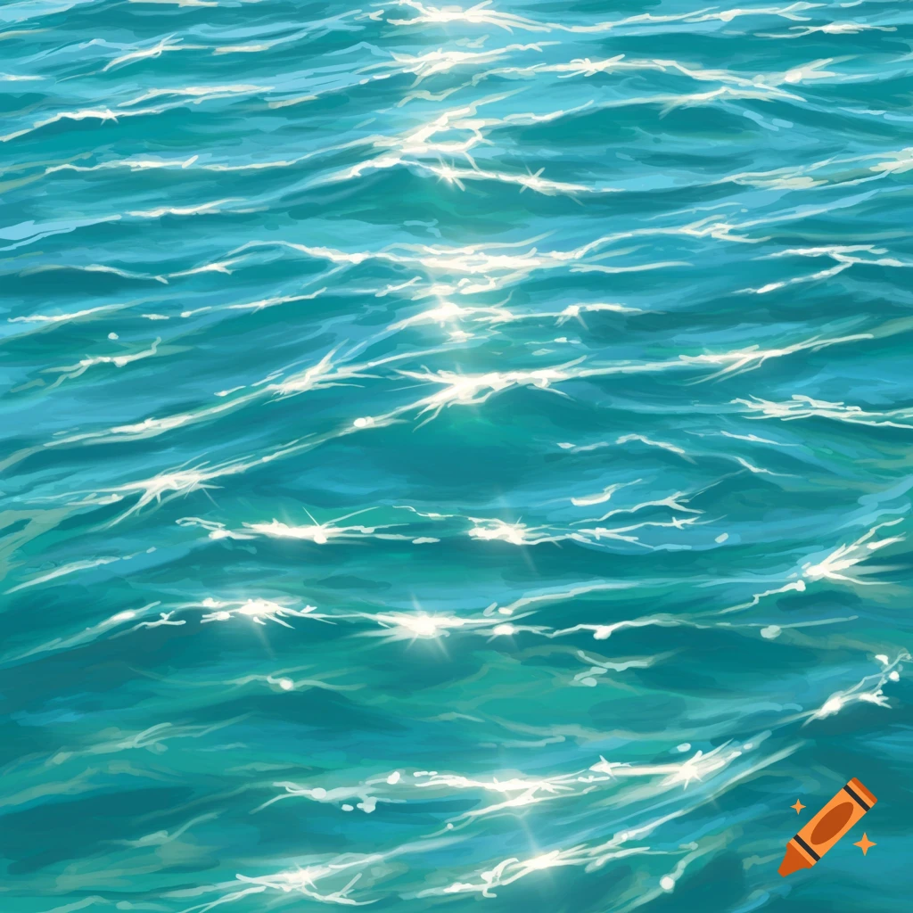 Close-up of sparkling turquoise water with sunlight reflections on its surface.