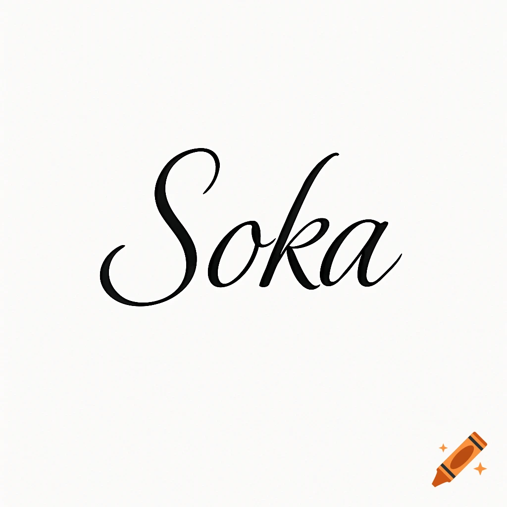 The word 'Soka' in elegant black cursive font on a white background.