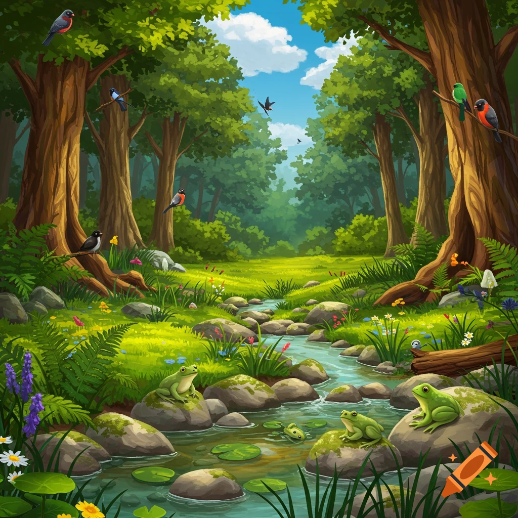 3d Art of a Beautiful Forest created on Craiyon