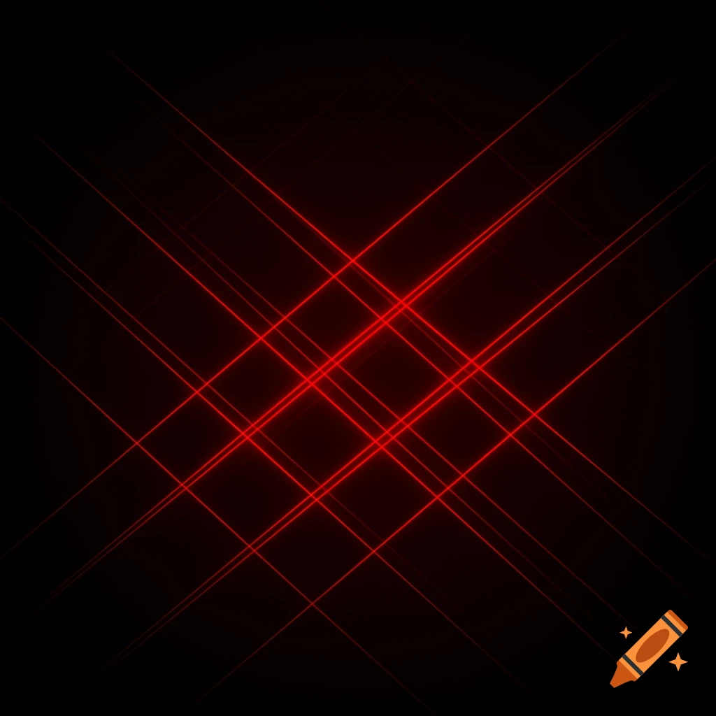 Bright red diagonal lines crisscrossing on a black background.