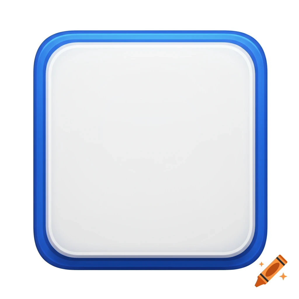 A square white game tile with rounded corners and a bright blue border.