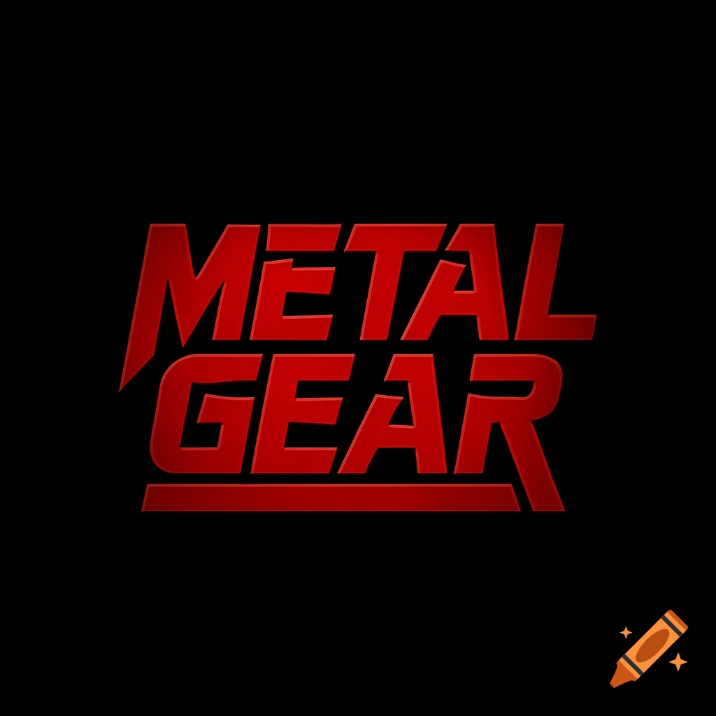 Red "METAL GEAR" logo on a black background.