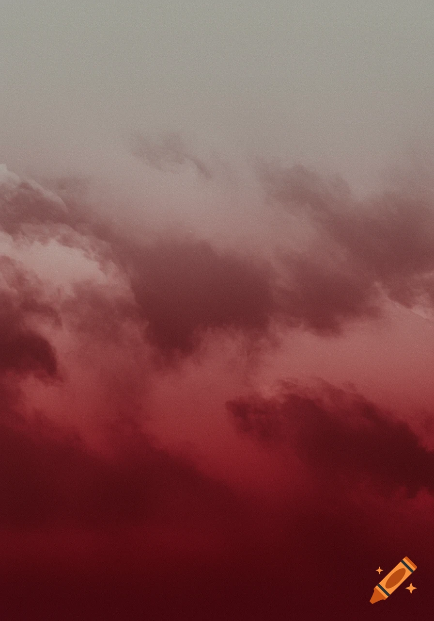 An abstract image showing a gradient of light grey to deep red, blended in the middle with blurry, cloud-like shapes.