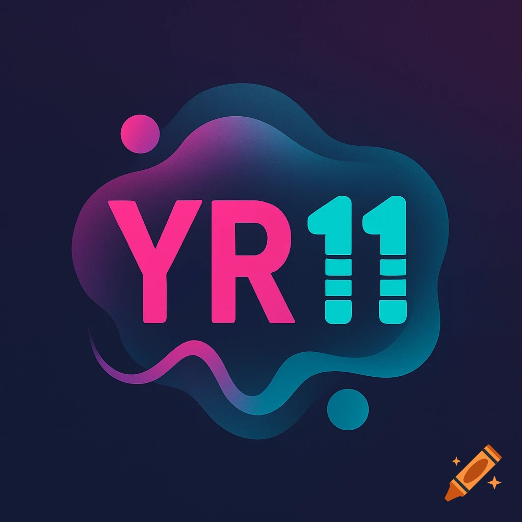 A vibrant pink and teal 'YR11' logo set on a dark background with fluid, abstract shapes.