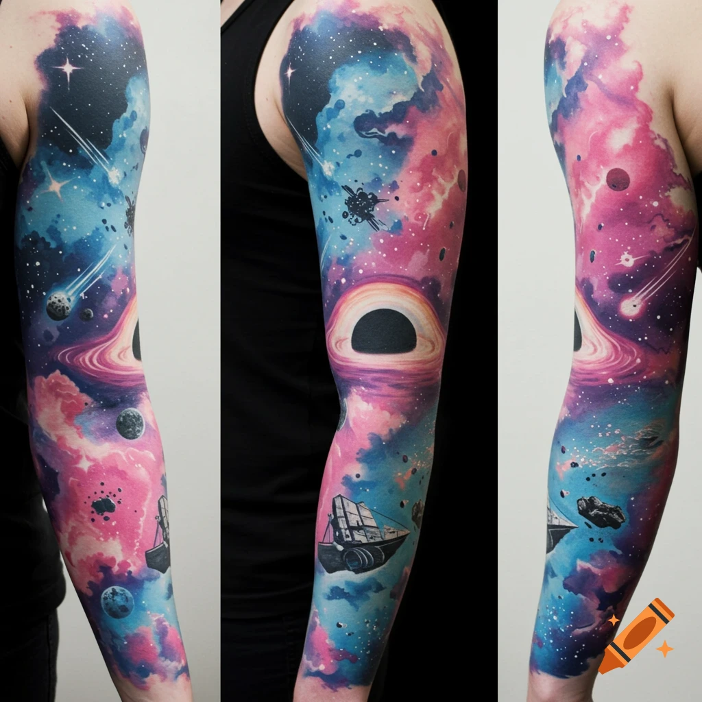 Universe Tattoo 4k created on Craiyon, image size:1024x1024