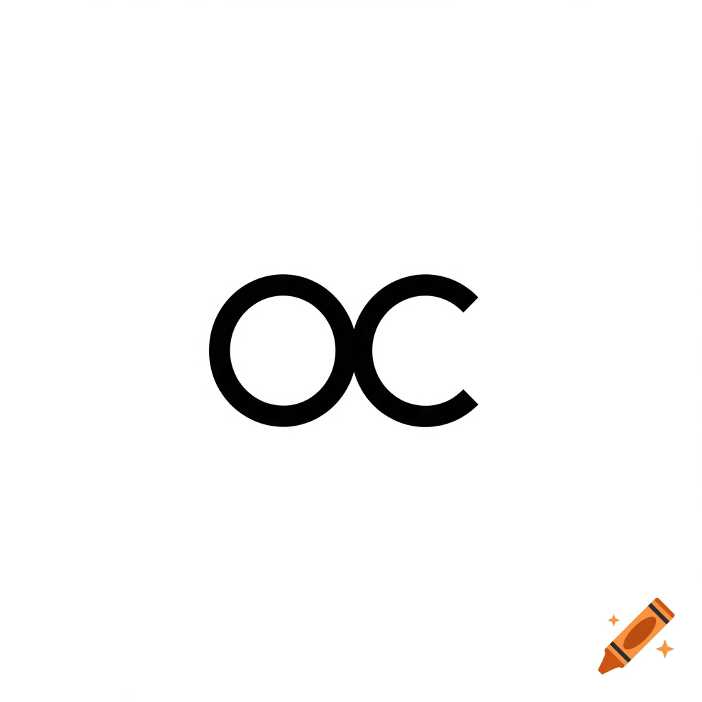 Black minimalist logo featuring the letters 'OC' with clean, slightly overlapping lines on a white background.