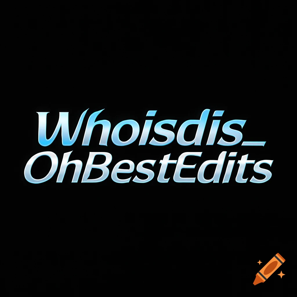 A logo with the text 'Whoisdis_OhBestEdits' in shiny blue and white stylized letters on a black background.