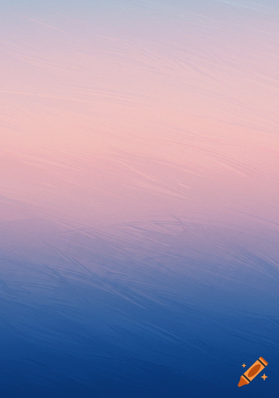 A vertical ombre gradient background with light pink and blue at the top transitioning to dark blue at the bottom, with a subtle textured overlay.