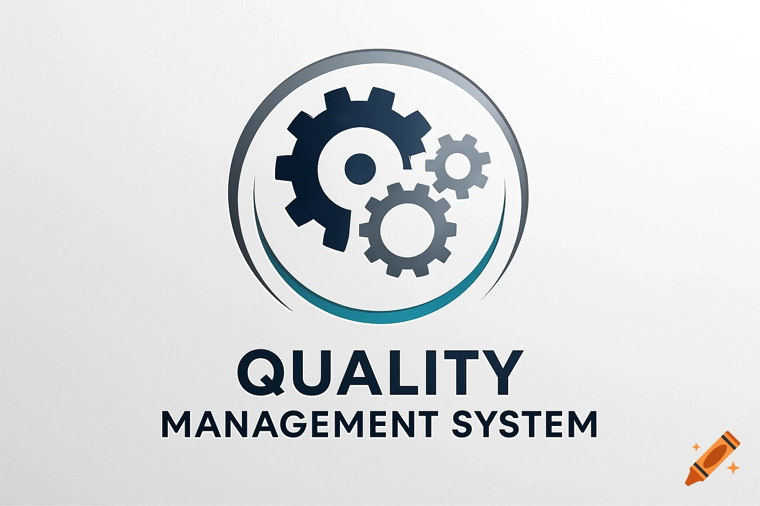 Logo with three gears inside a circular emblem, with 'QUALITY MANAGEMENT SYSTEM' text below on a white background.