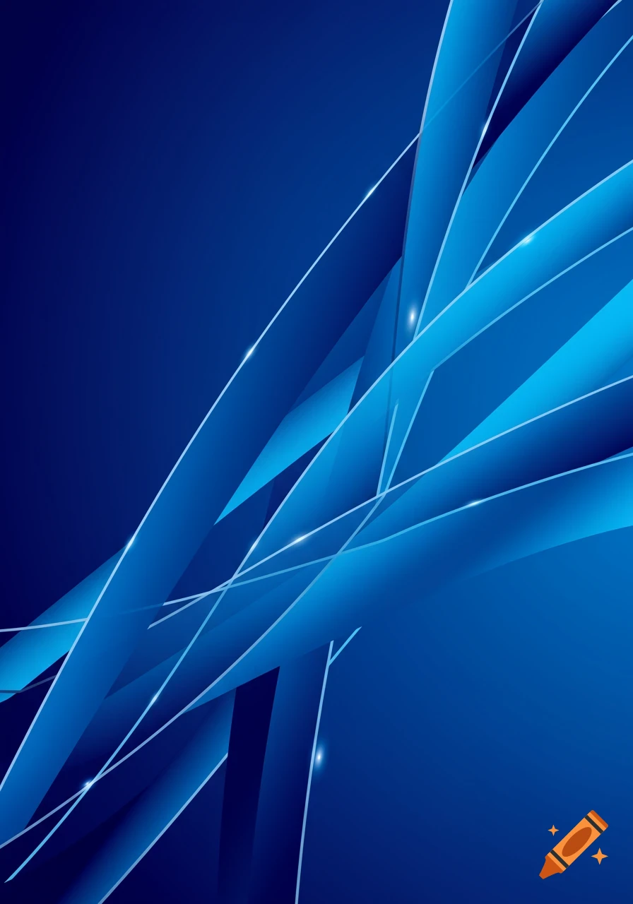 Abstract blue vector background with converging bright lines and glowing accents.