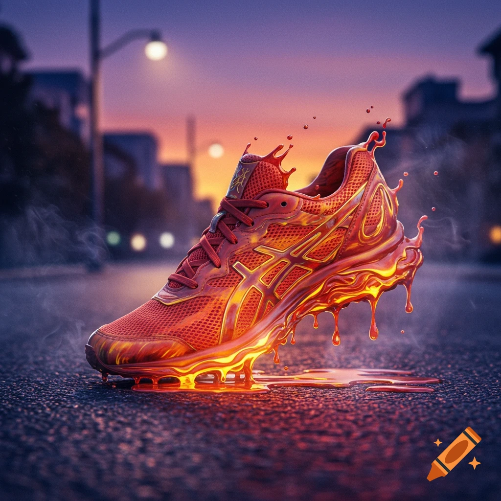 Cyberpunk-inspired Nike sneakers with LED lights on Craiyon