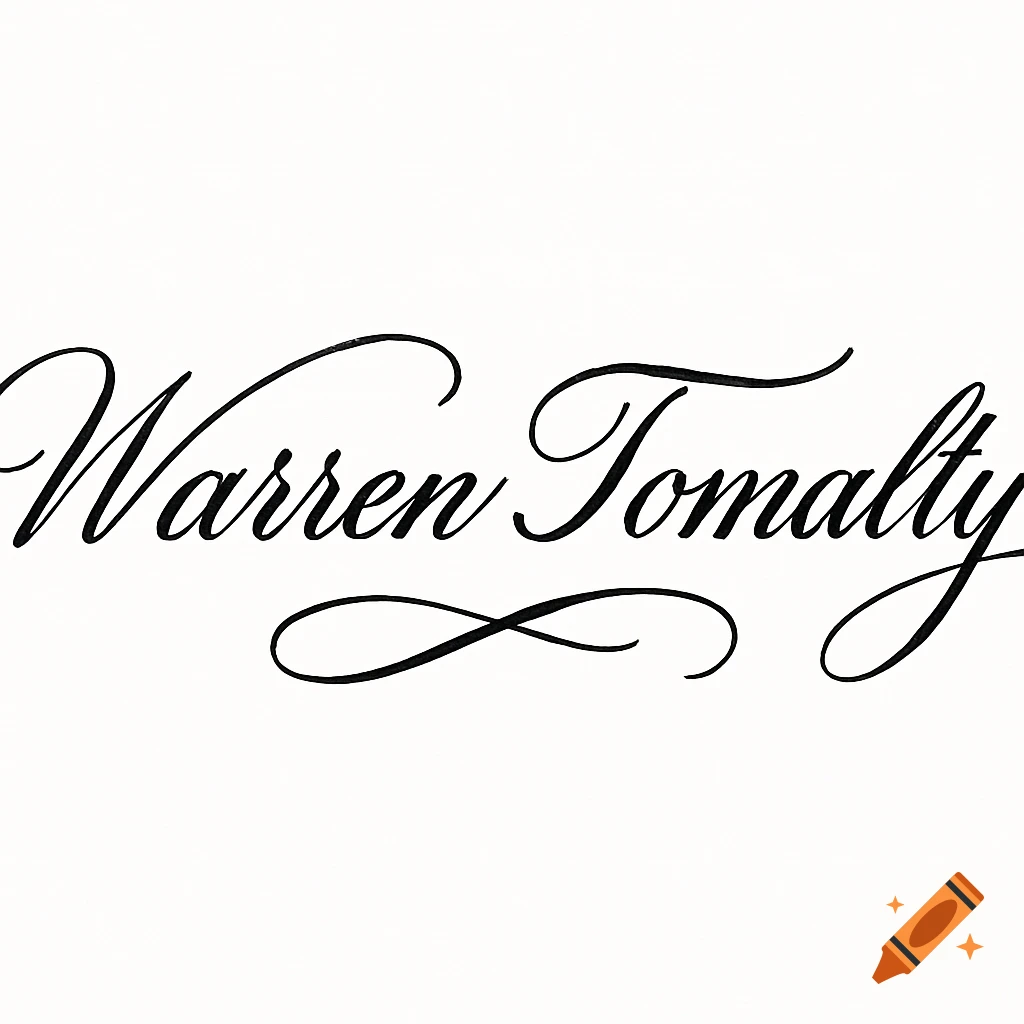A black script signature reading Warren Tomalty on a white background.