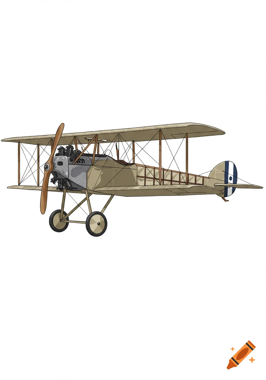 A side view of a vintage Bl ériot XI monoplane in a clipart style, on a white background.