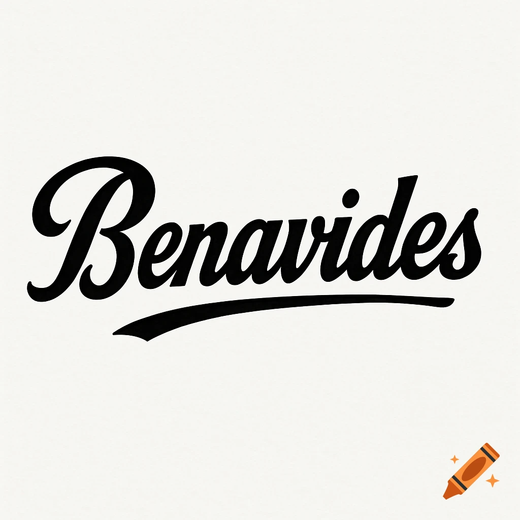 The word "Benavides" in black script font with an underline, on a white background.