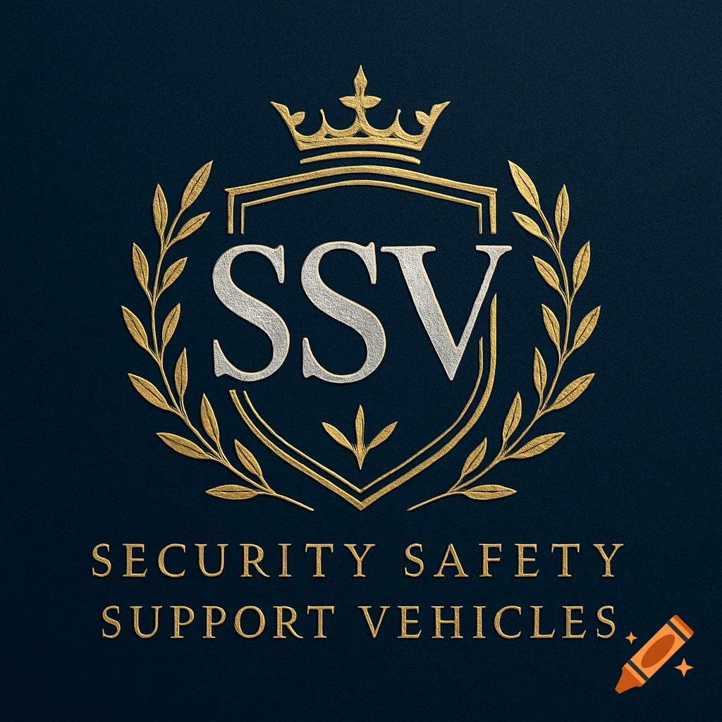 Regal logo with gold crown and branches on a dark blue background. Features silver 'SSV' on a shield and 'SECURITY SAFETY SUPPORT VEHICLES' text below.
