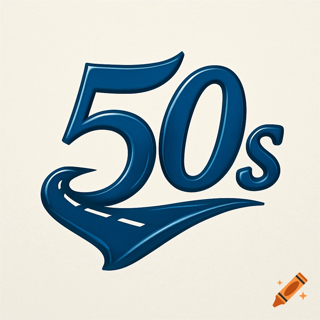 A blue stylized logo showing '50s' with the bottom of the '5' forming a road that incorporates the '0' and 's'.