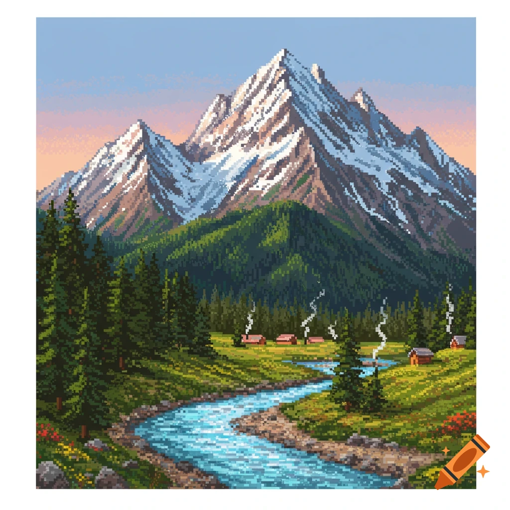 Mountain Scape created on Craiyon