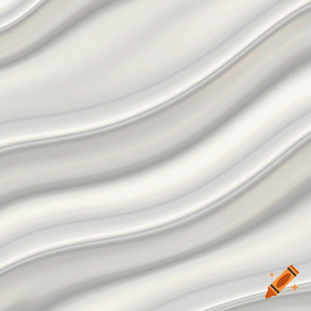 Wavy white metallic fabric texture.