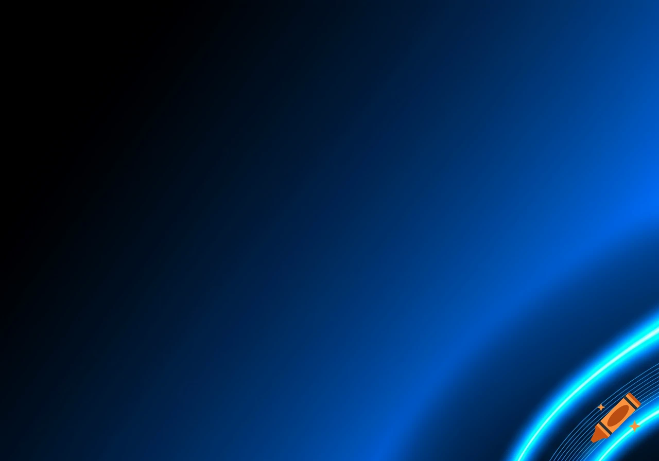 An abstract background with a gradient blue, transitioning from dark to bright, with glowing cyan and dark blue arcs.