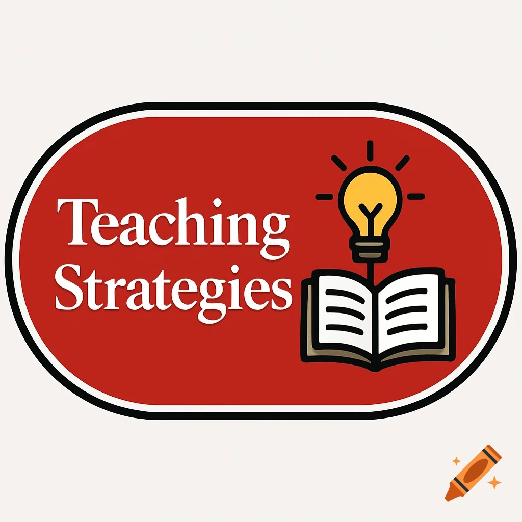 Red oval logo with 'Teaching Strategies' text and an open book with a lightbulb above it.
