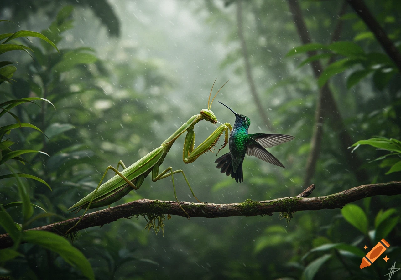 Chilling photo shows praying mantis devouring hummingbird head-first | New  York Post, image size:1280x896