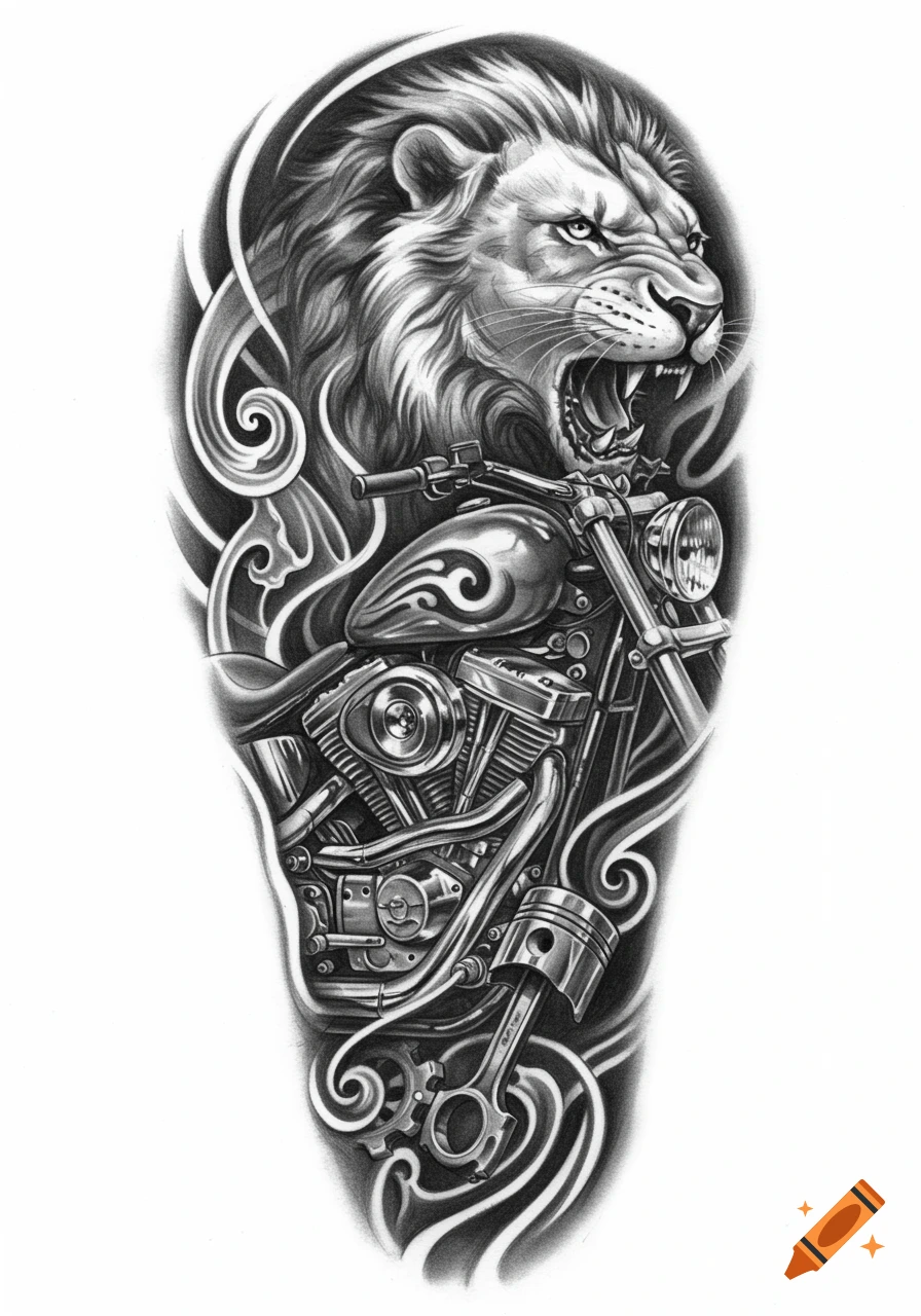 Totem Art Featuring a Lion Design created on Craiyon, image size:896x1280
