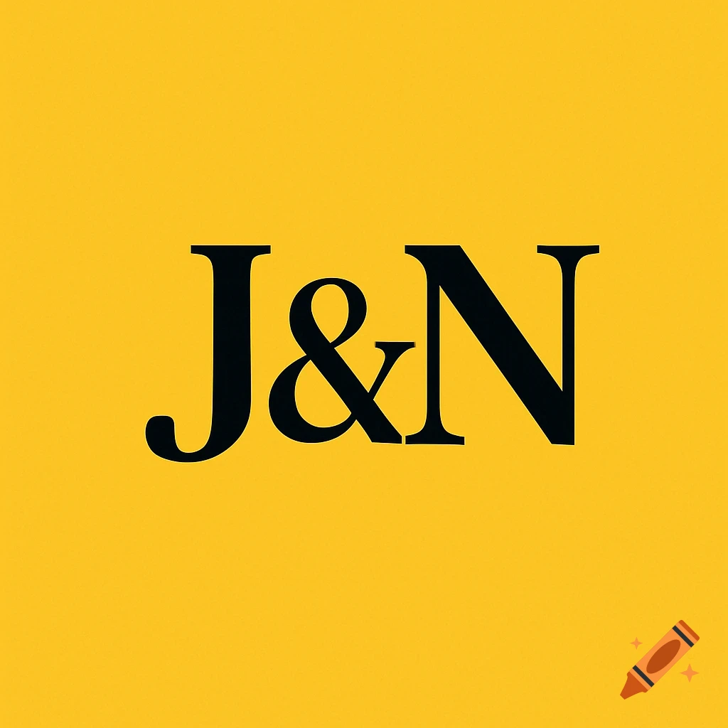 A black 'J&N' logo on a solid yellow background.