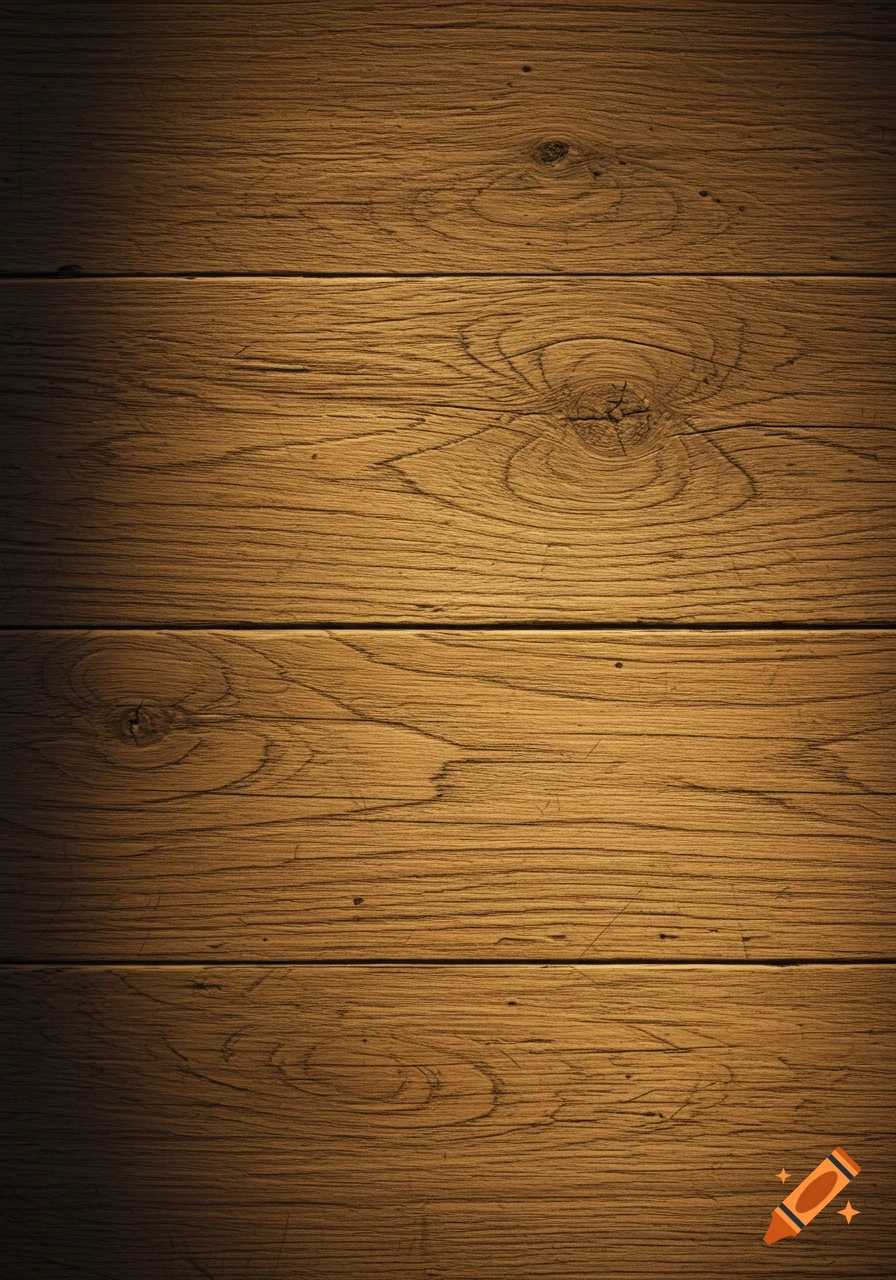 Close-up of wooden planks with visible grain and knots, illuminated from the center.
