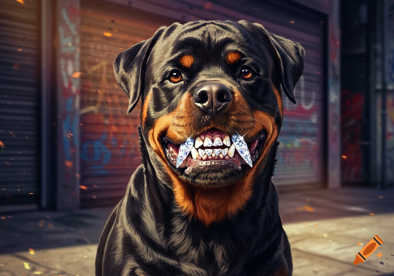 Aggressive Dogs created on Craiyon, image size:1280x896