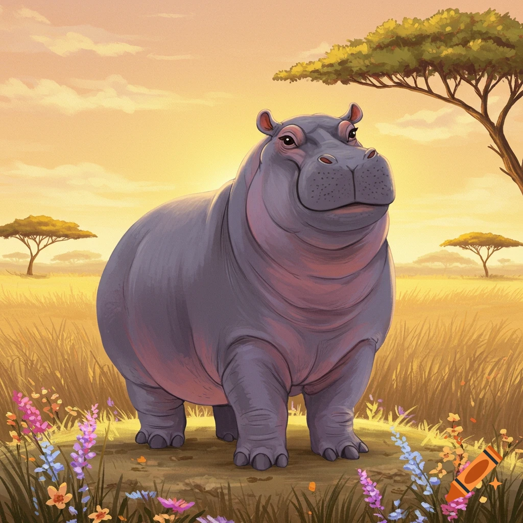 Rhinoceros with fu manchu mustache and ponytail on Craiyon, image size:1024x1024