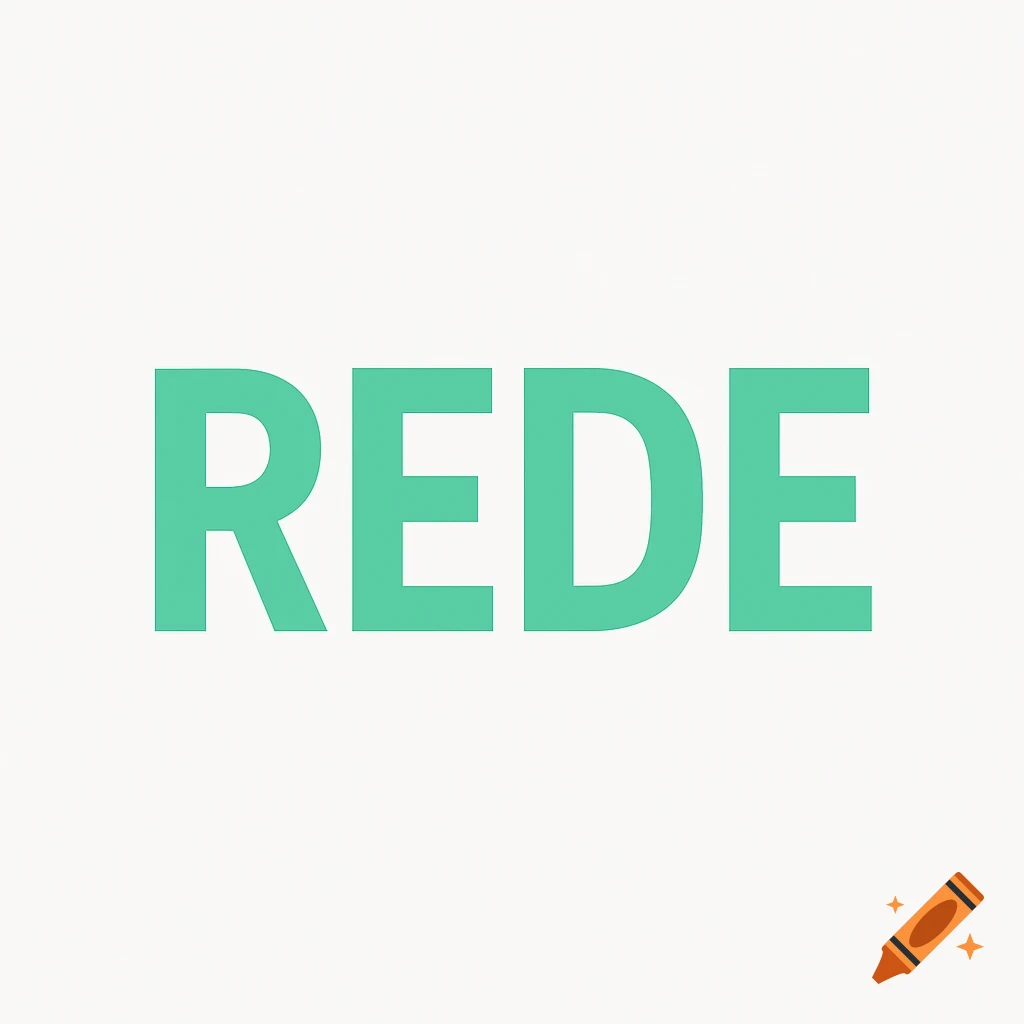 The word REDE in bold mint green capital letters on a white background, in a modern sans-serif font.