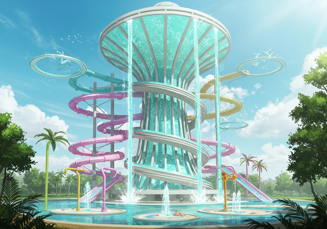 Waterpark created on Craiyon