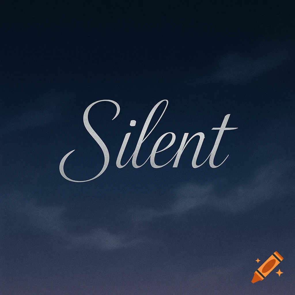 The word 'Silent' in elegant white script on a dark blue background.