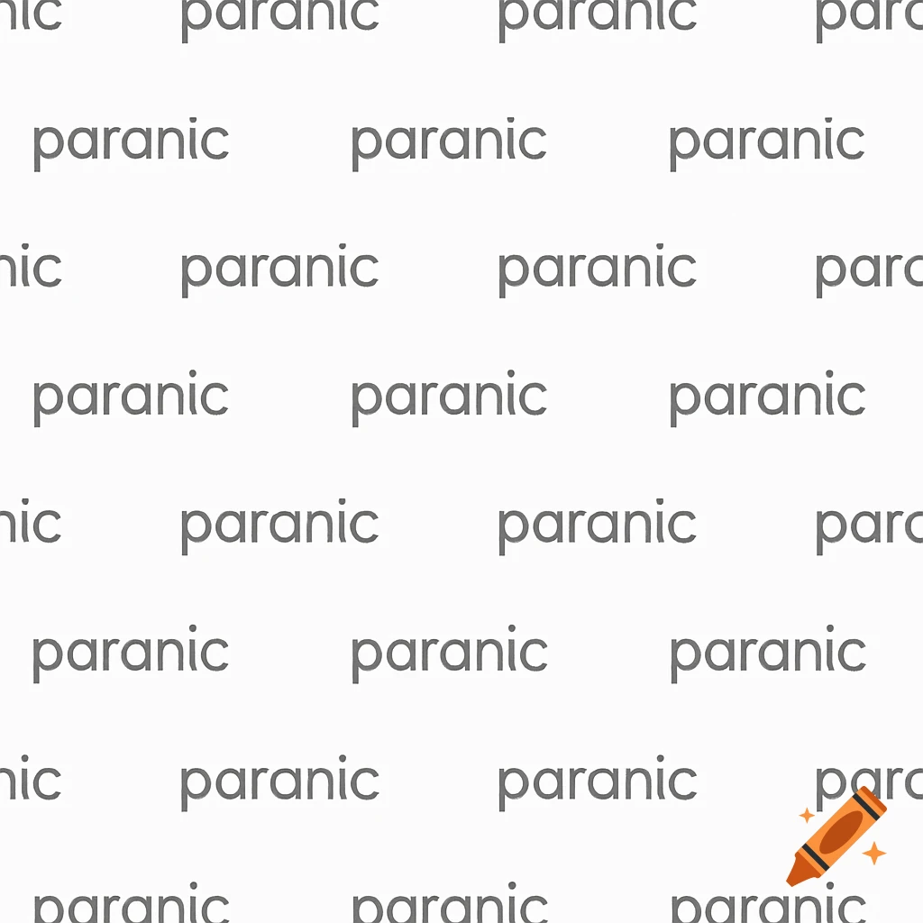 A seamless white background pattern with the word 'paranic' repeated in a light gray, minimalist font.