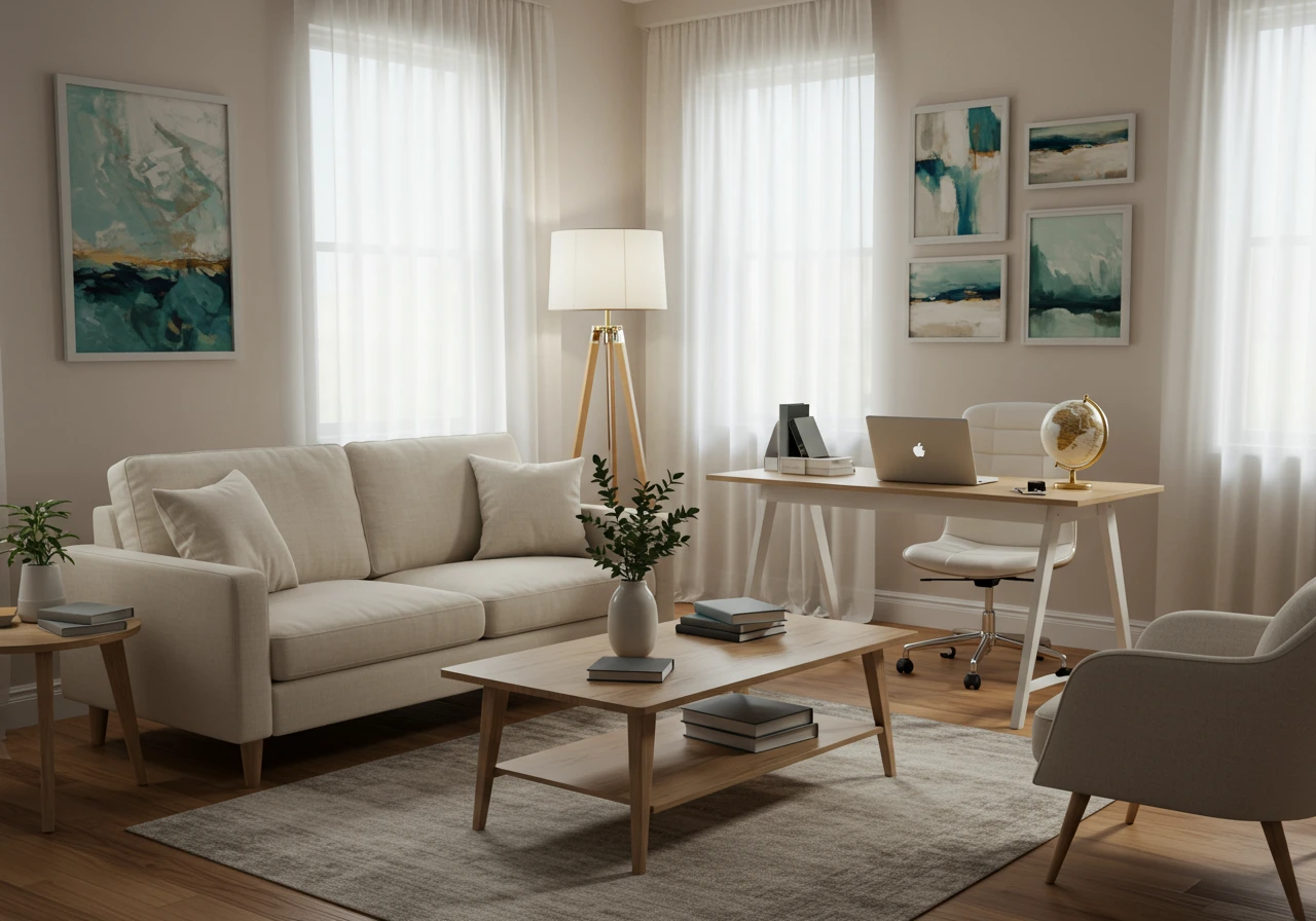 Interior design created on Craiyon