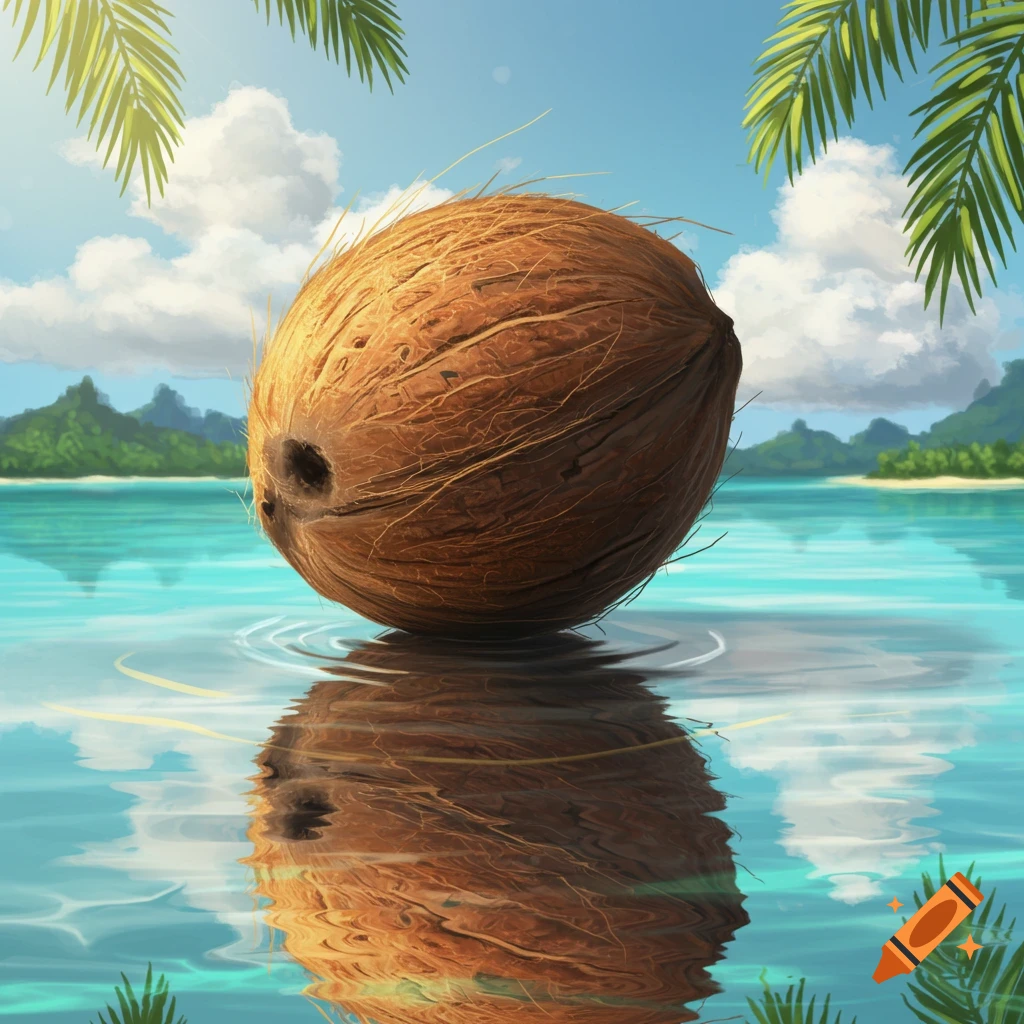 Tortoise Coconut Tree created on Craiyon, image size:1024x1024