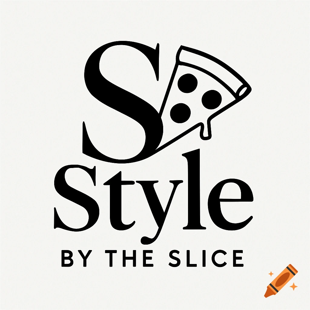 Black and white logo with 'Style' in large serif font, a pizza slice, and 'BY THE SLICE' below.