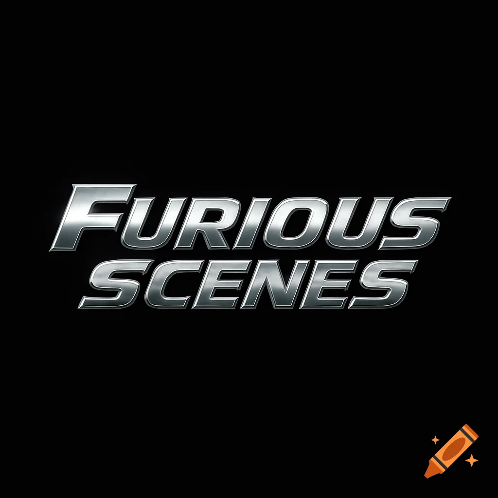 A sleek, metallic chrome logo featuring the words 'Furious' above 'Scenes' on a solid black background.