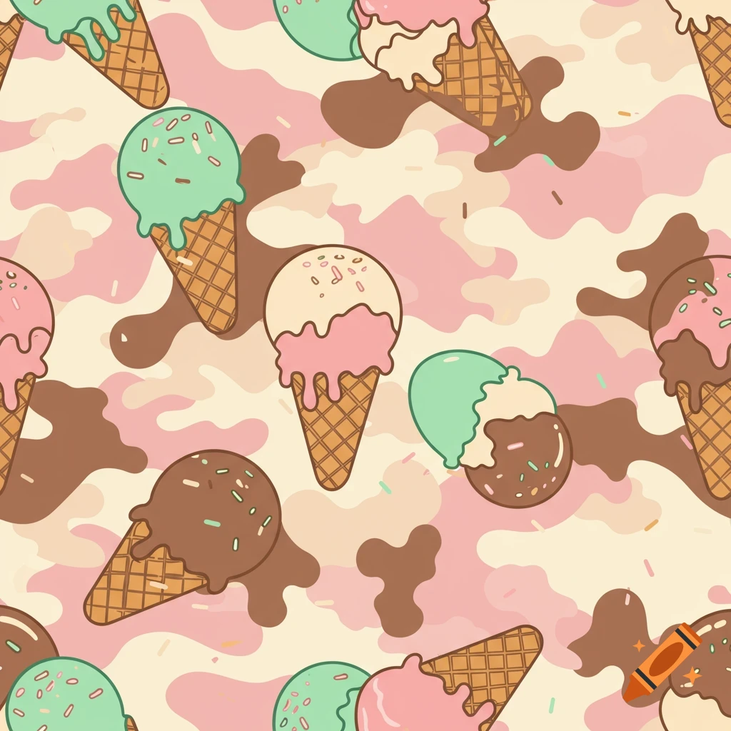 Colorful Ice Cream Texture Background created on Craiyon, image size:1024x1024
