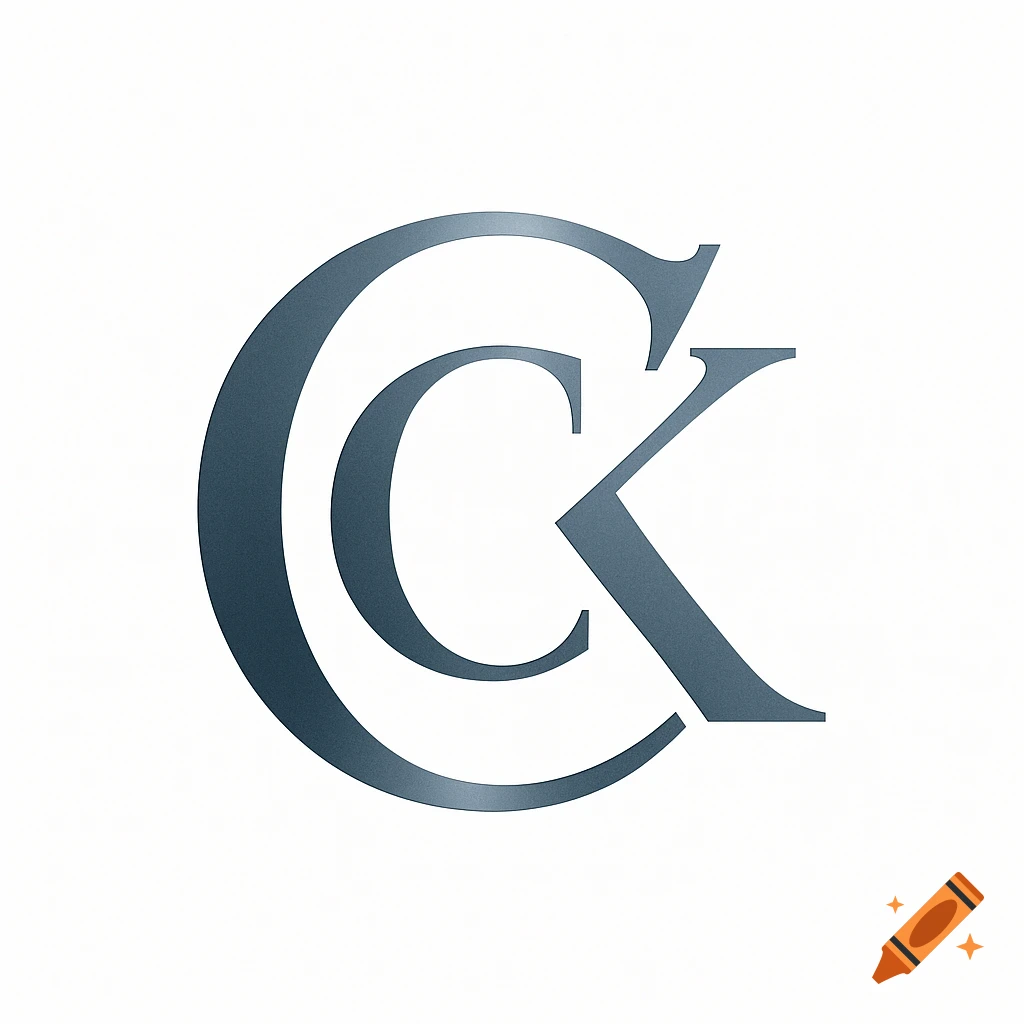 A stylized dark blue-grey logo featuring the intertwined letters C and K on a white background.