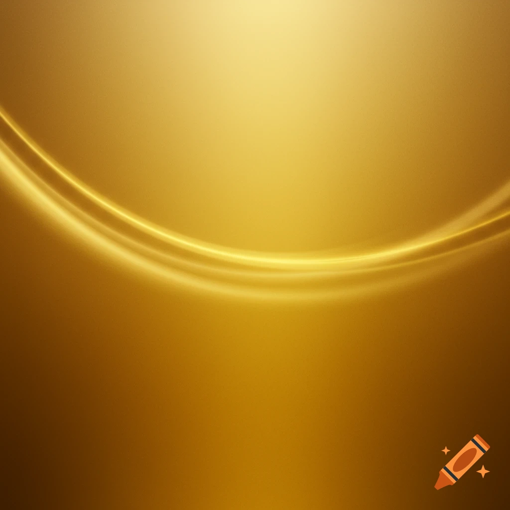 An abstract gold background with a luminous gradient and soft, curved light streaks.