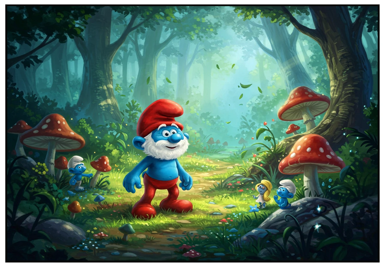 Smurfs created on Craiyon