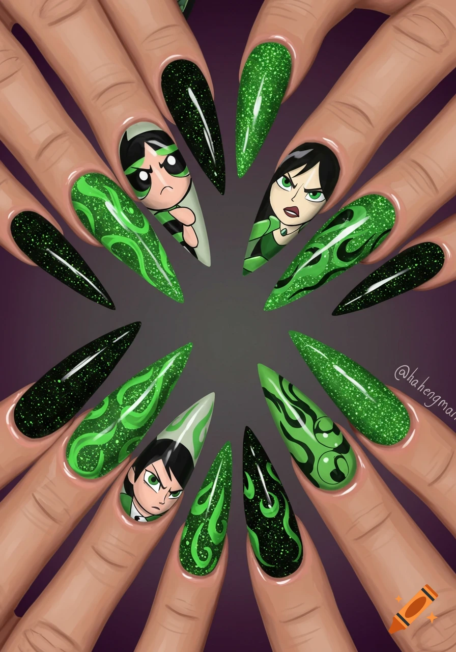 Stiletto Nails That Speak in Shadows