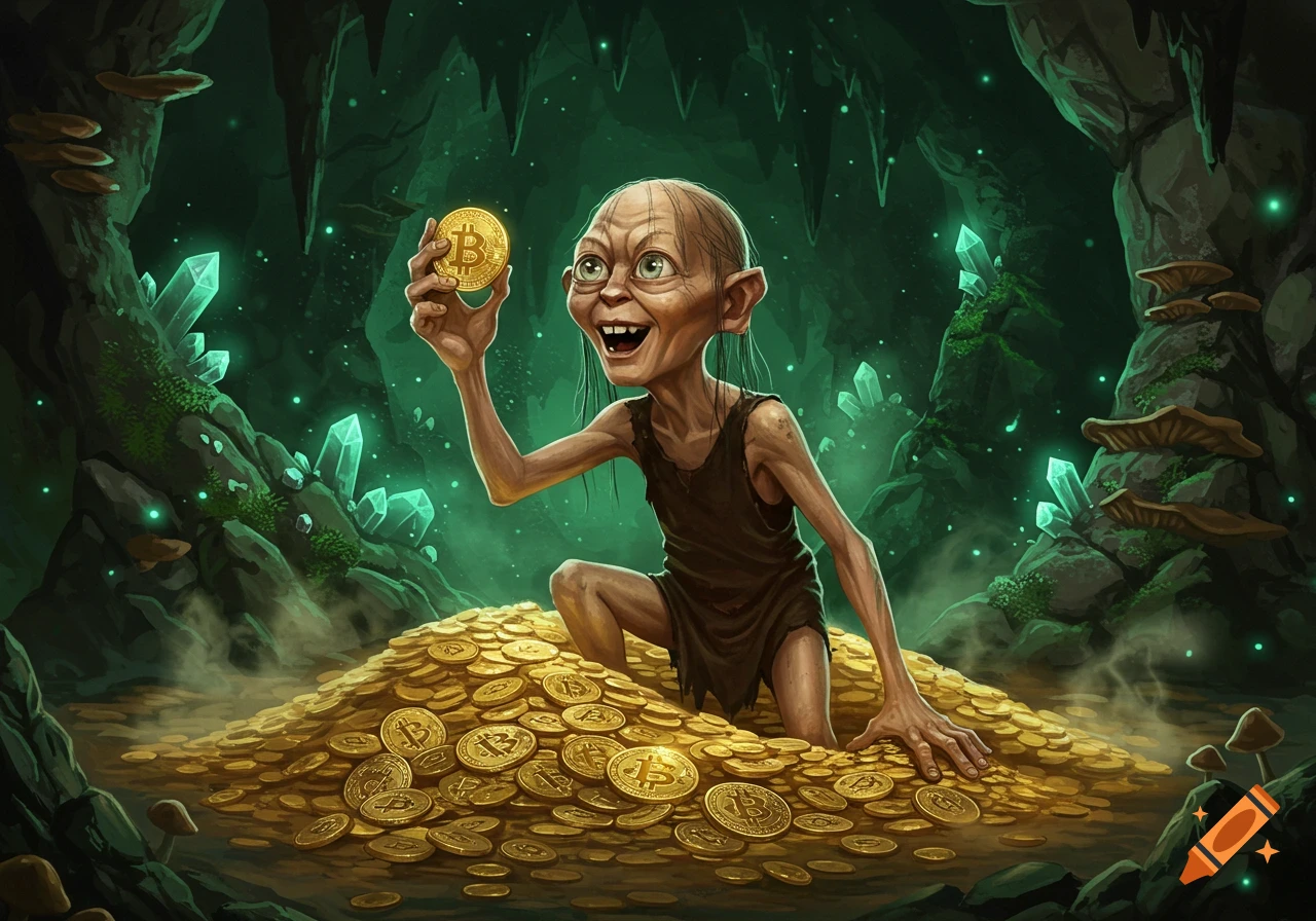 Image of Gollum's Cave created on Craiyon, image size:1280x896