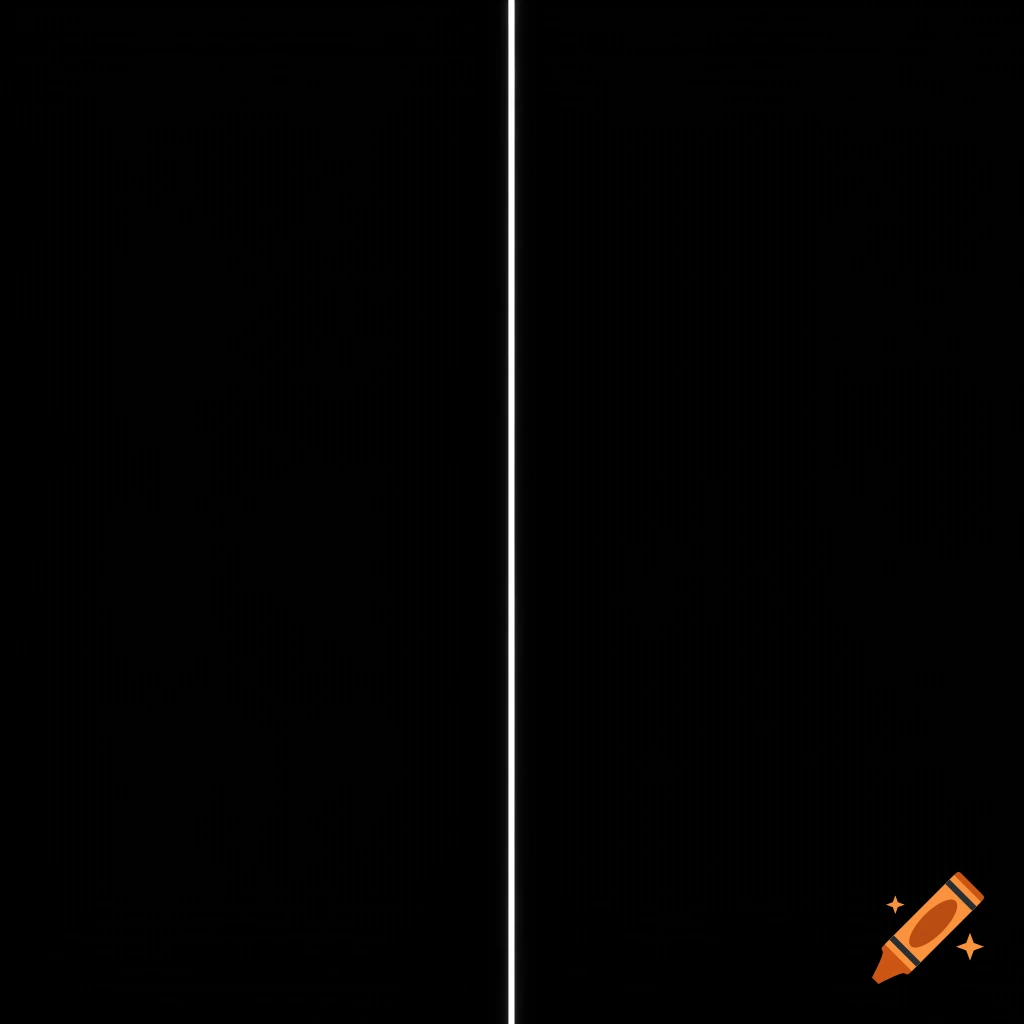 A vertical white line on a black background.