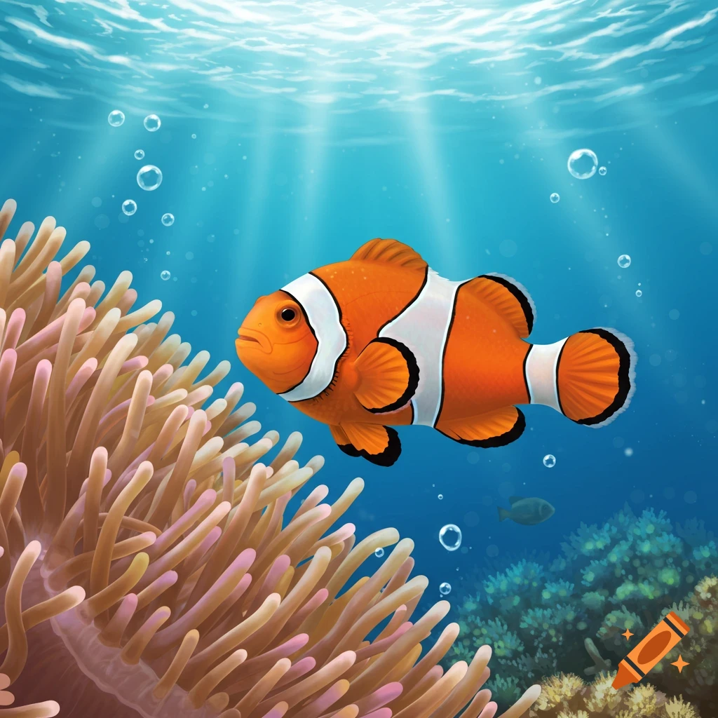 Nemo White and Black Color Variation created on Craiyon, image size:1024x1024